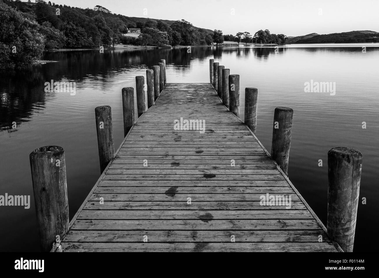 Jetty coniston water Black and White Stock Photos & Images Alamy