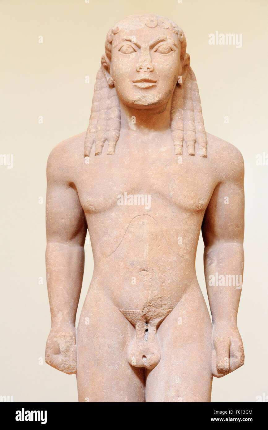 Statue, Museum, Ancient Delphi, Itea City, Greece, Europe Stock Photo