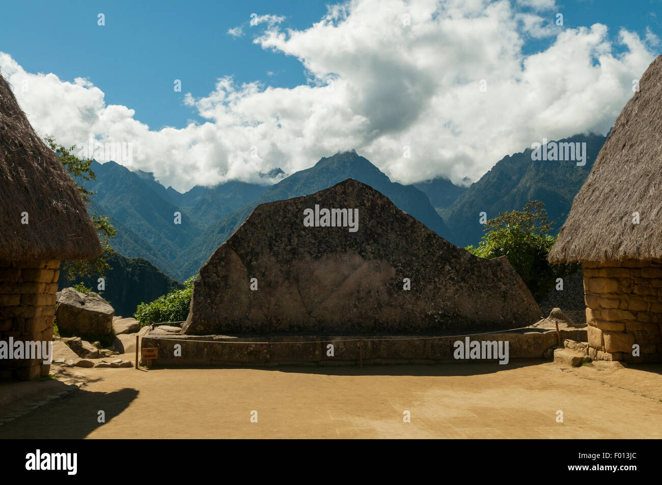 Roca Sagrado at Inca Ruins of Machu Picchu, Peru Stock Photo - Alamy