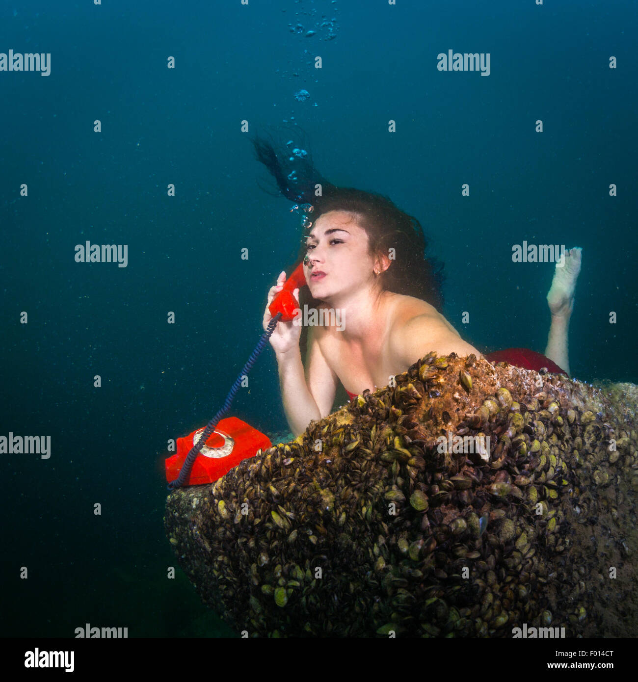 Underwater portrait of pretty woman Stock Photo - Alamy