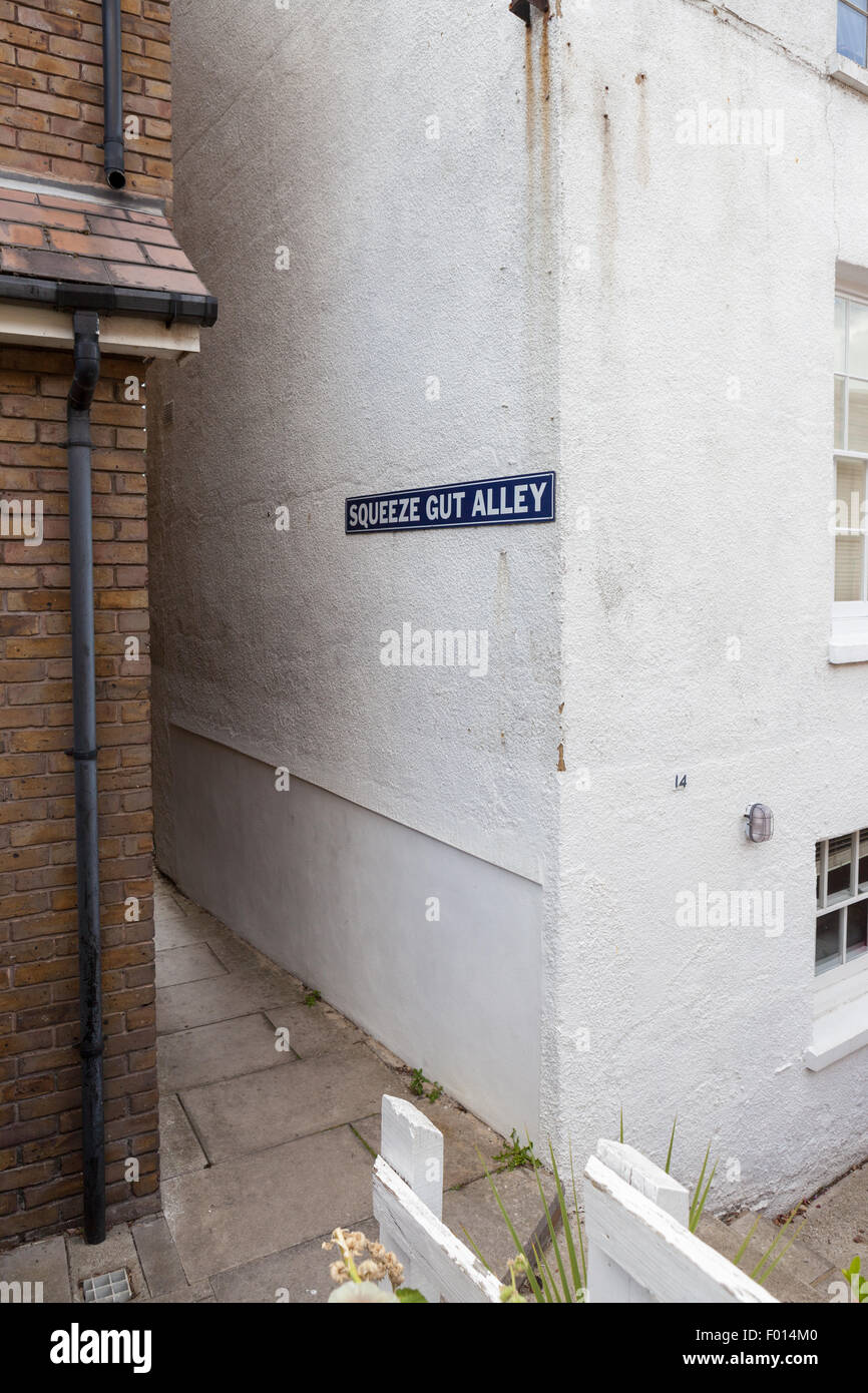 Squeeze Gut Alley, Whitstable, Kent Stock Photo