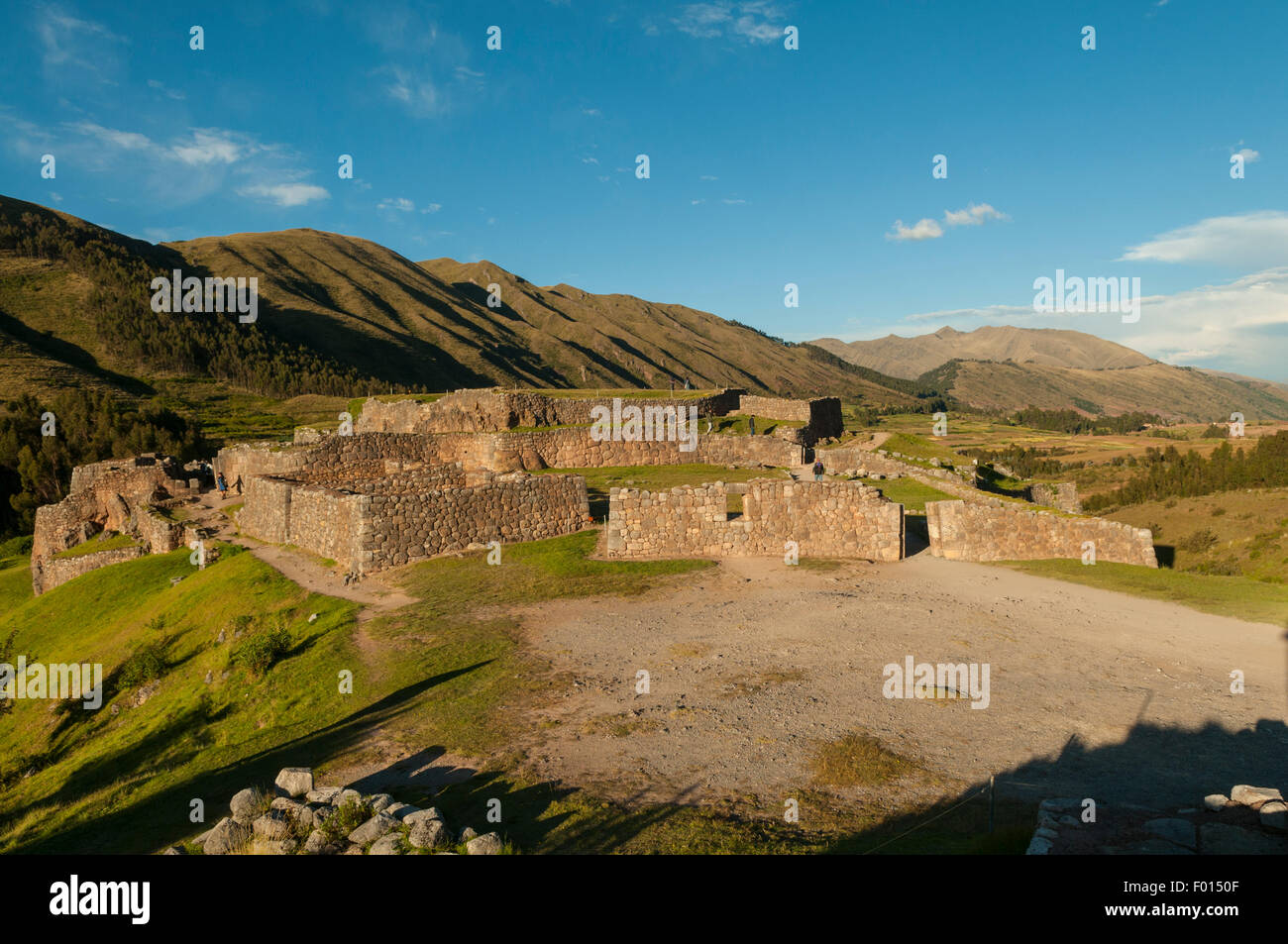 Inca Ruin of Puka Pukara Fortress, Cuzco, Peru Stock Photo