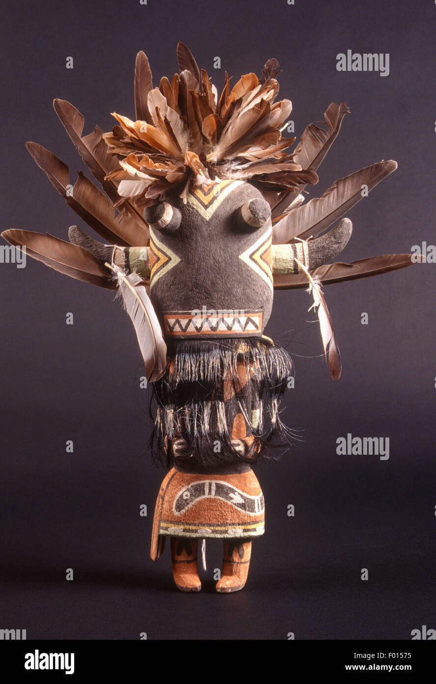 Hopi Broadface Kachina Doll, University of Northern Arizona, Flagstaff, Arizona Stock Photo
