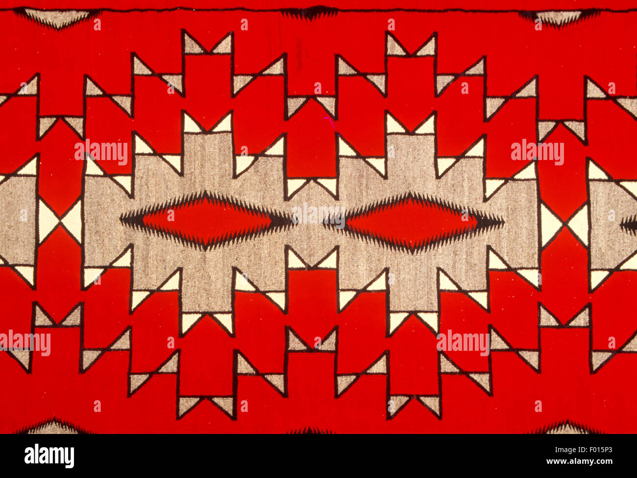 Navajo Indian rug, Museum of Northern Arizona, Flagstaff, Arizona Stock Photo