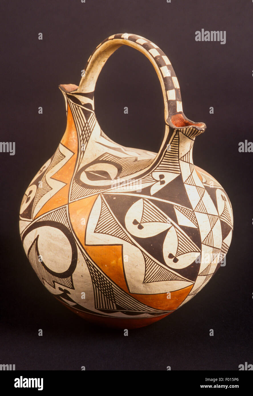 Acoma Indian wedding vase, Museum of Northern Arizona, Flagstaff, Arizona Stock Photo