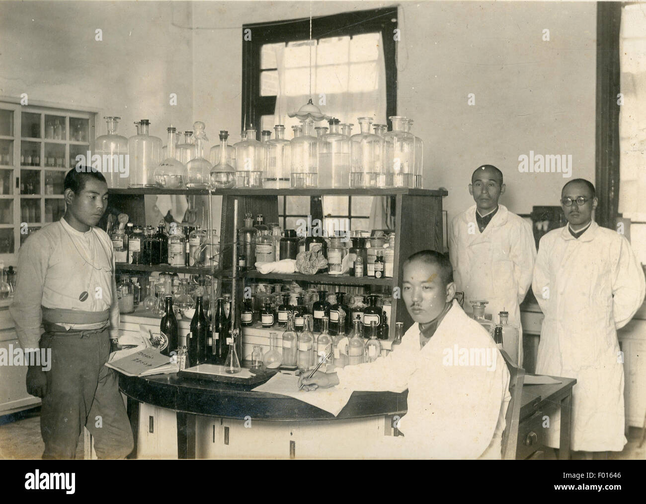 Beijing, China. 6th Aug, 2015. File photo shows the lab of germ warfare Unit A 1855 in Beijing, China. Invading Japanese troops set up 60 germ warfare units involved more than 10,000 troops from 1932 to 1945 in China and victimized at least 270,000 Chinese civilians. Japanese troops, including notorious Unit 731, developed and produced germ weapons based on bacteria experiments on human bodies and used germ weapons against Chinese civilians in battles and released plague, anthracnose and glanders on Chinese mountains, forests, rivers and fields. © Xinhua/Alamy Live News Stock Photo
