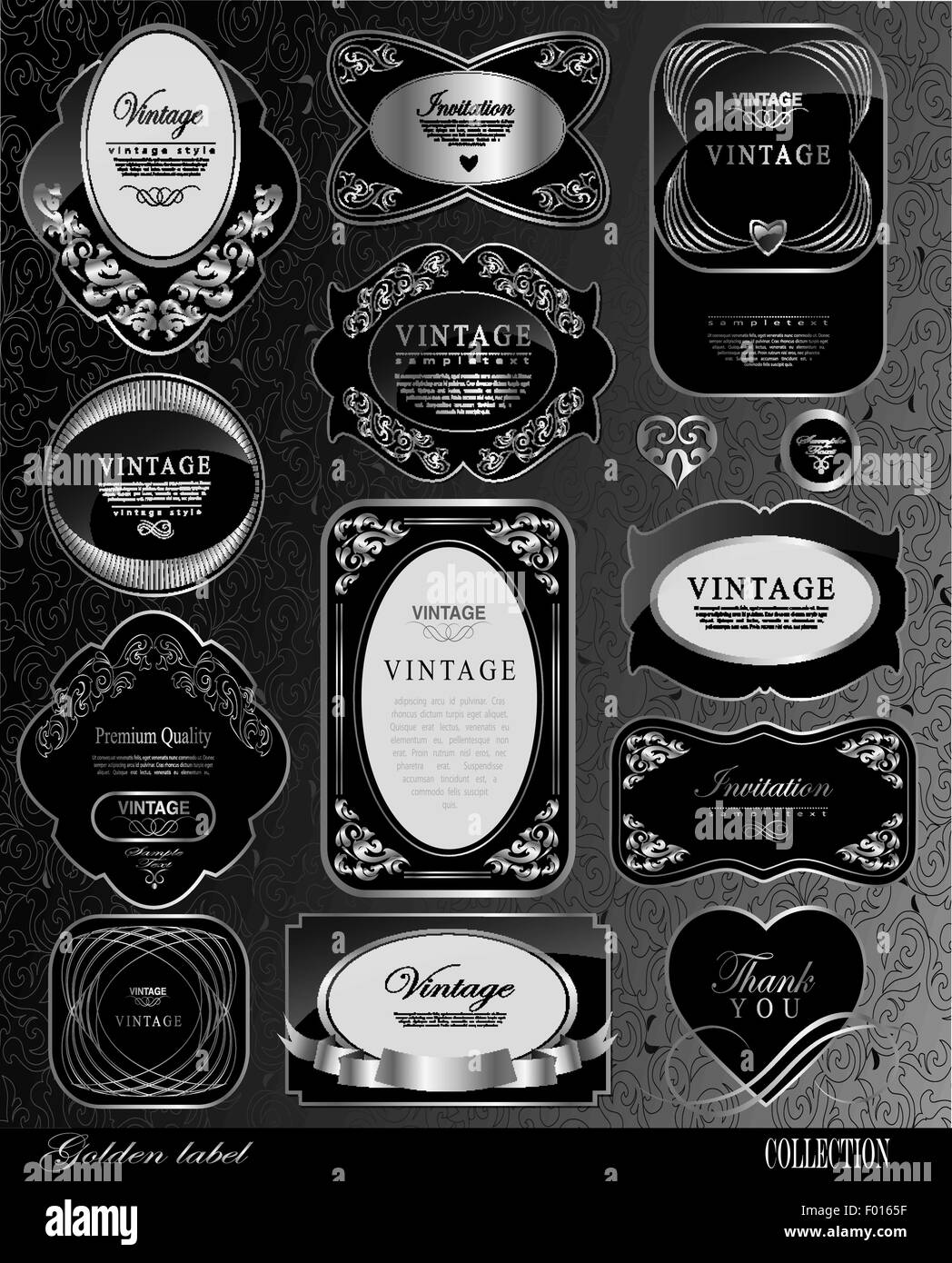 black gold labels Stock Vector Image & Art Alamy