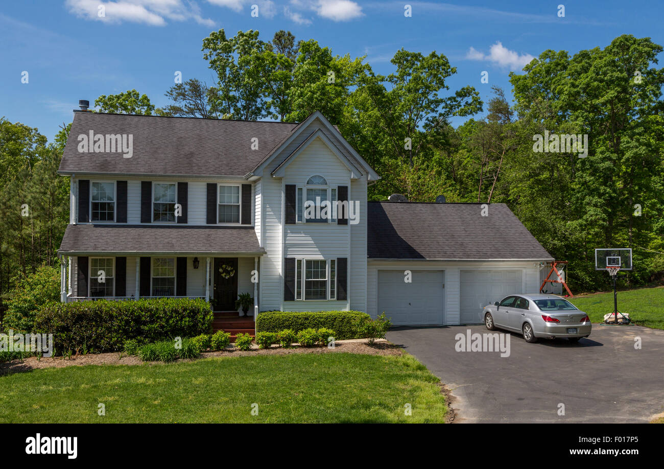 Leonardtown, Maryland, USA.  Typical Suburban Middle-class House. Stock Photo