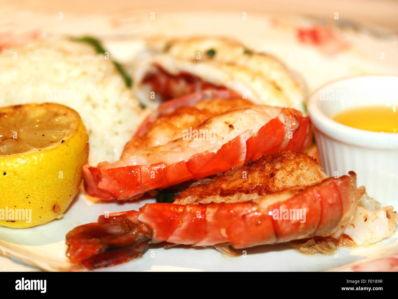 Gourmet lobster dinner at the restaurant Stock Photo Alamy