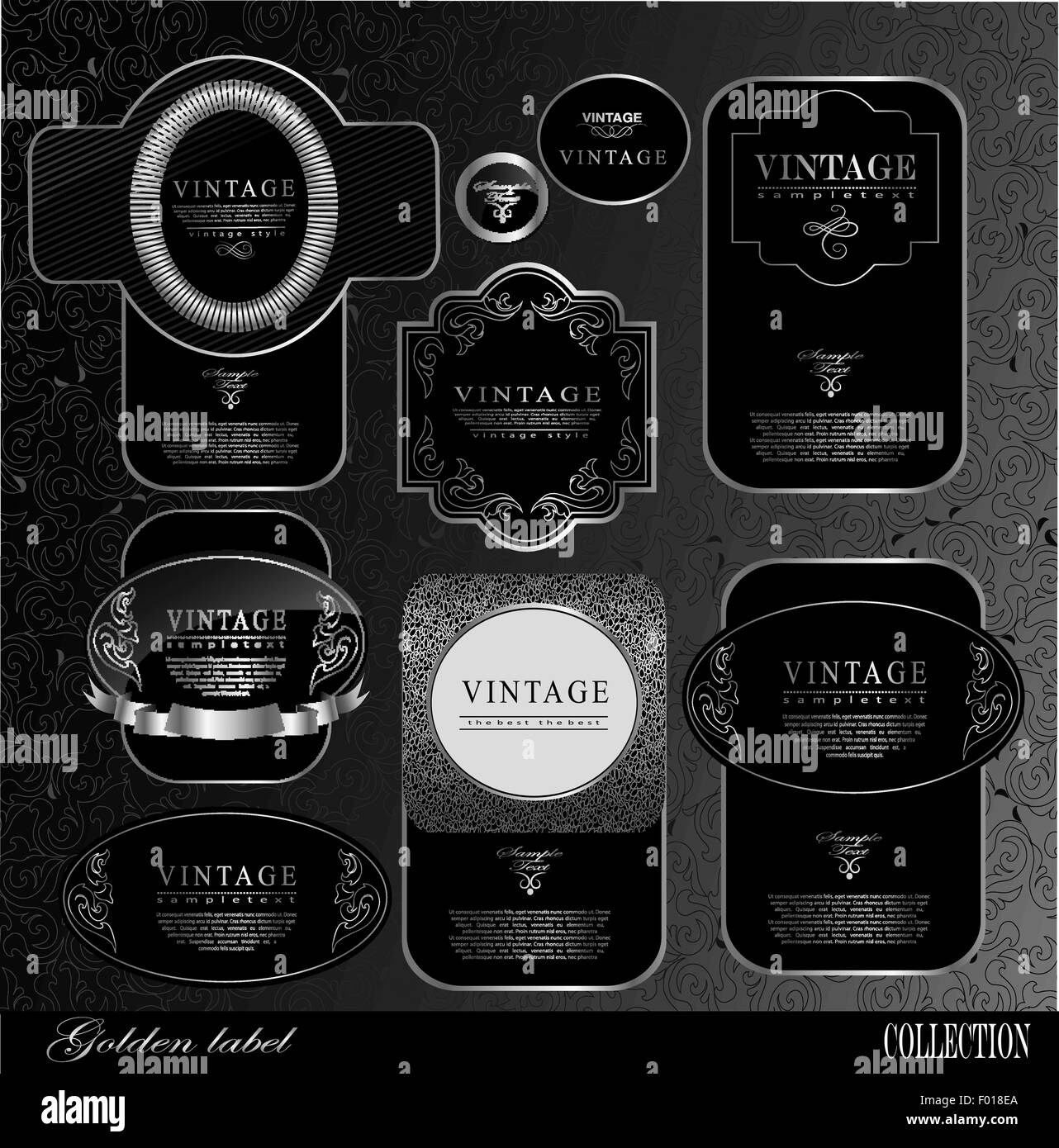 black gold labels Stock Vector Image & Art Alamy