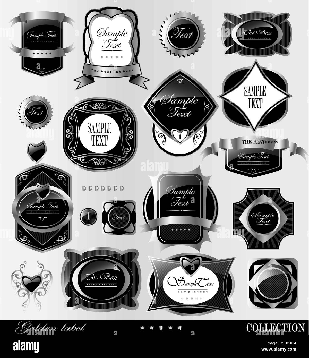Retro vector golden label Stock Vector Image & Art - Alamy