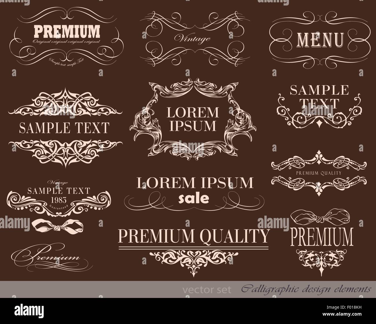 calligraphic design elements Stock Vector Image & Art - Alamy