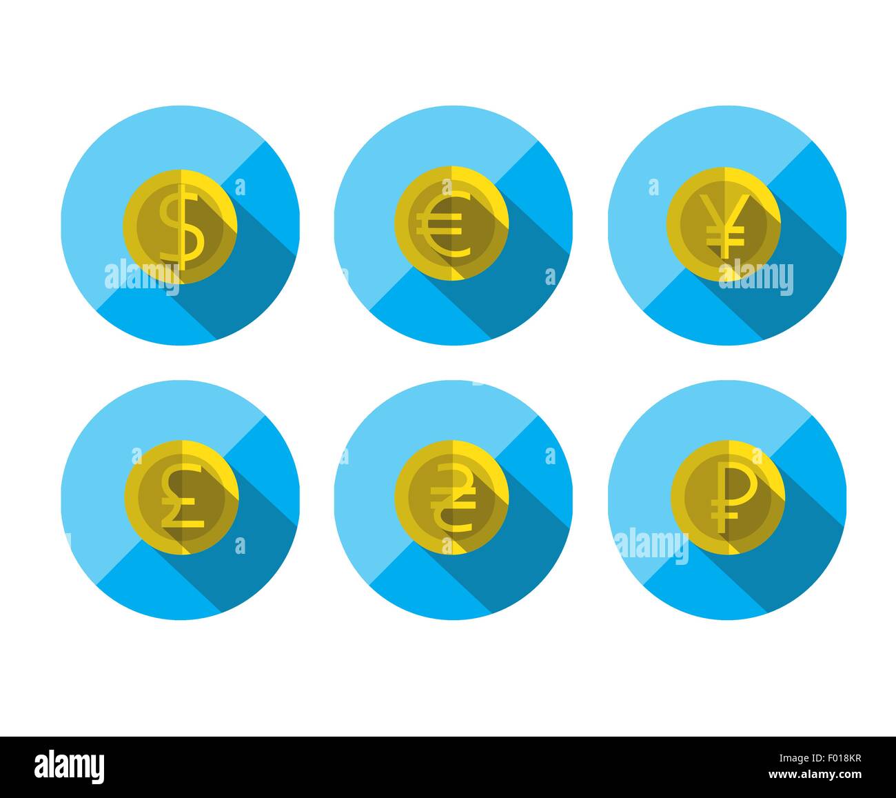 Money Flat icon set for Web and Mobile Application Stock Vector Image ...