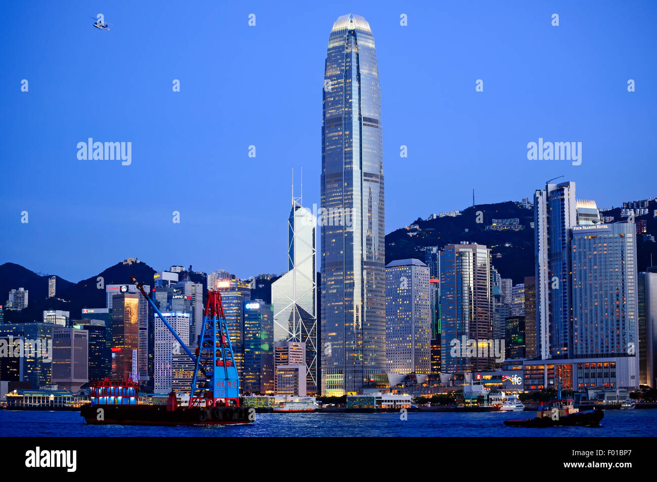 Two International Finance Center, IFC2, Central financial district, Hong Kong, China. Stock Photo