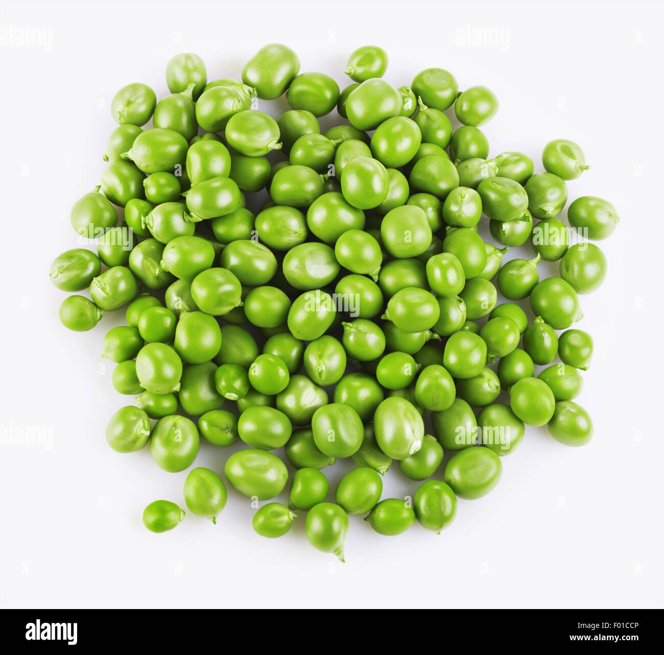 fresh green peas isolated on a white background Stock Photo