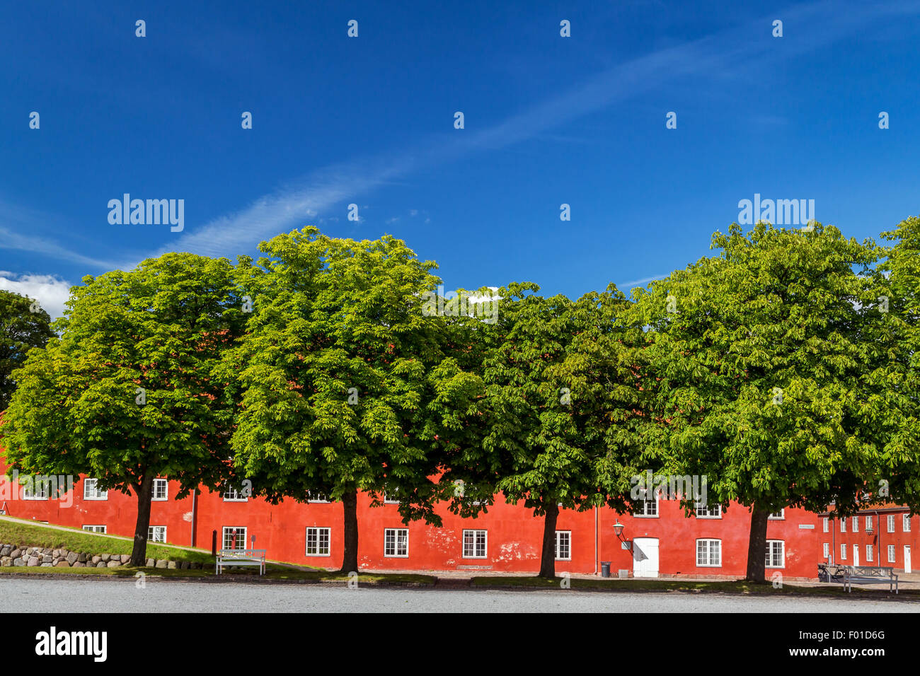 Barrack in the Kastellet fortress, Copenhagen, Denmark Stock Photo