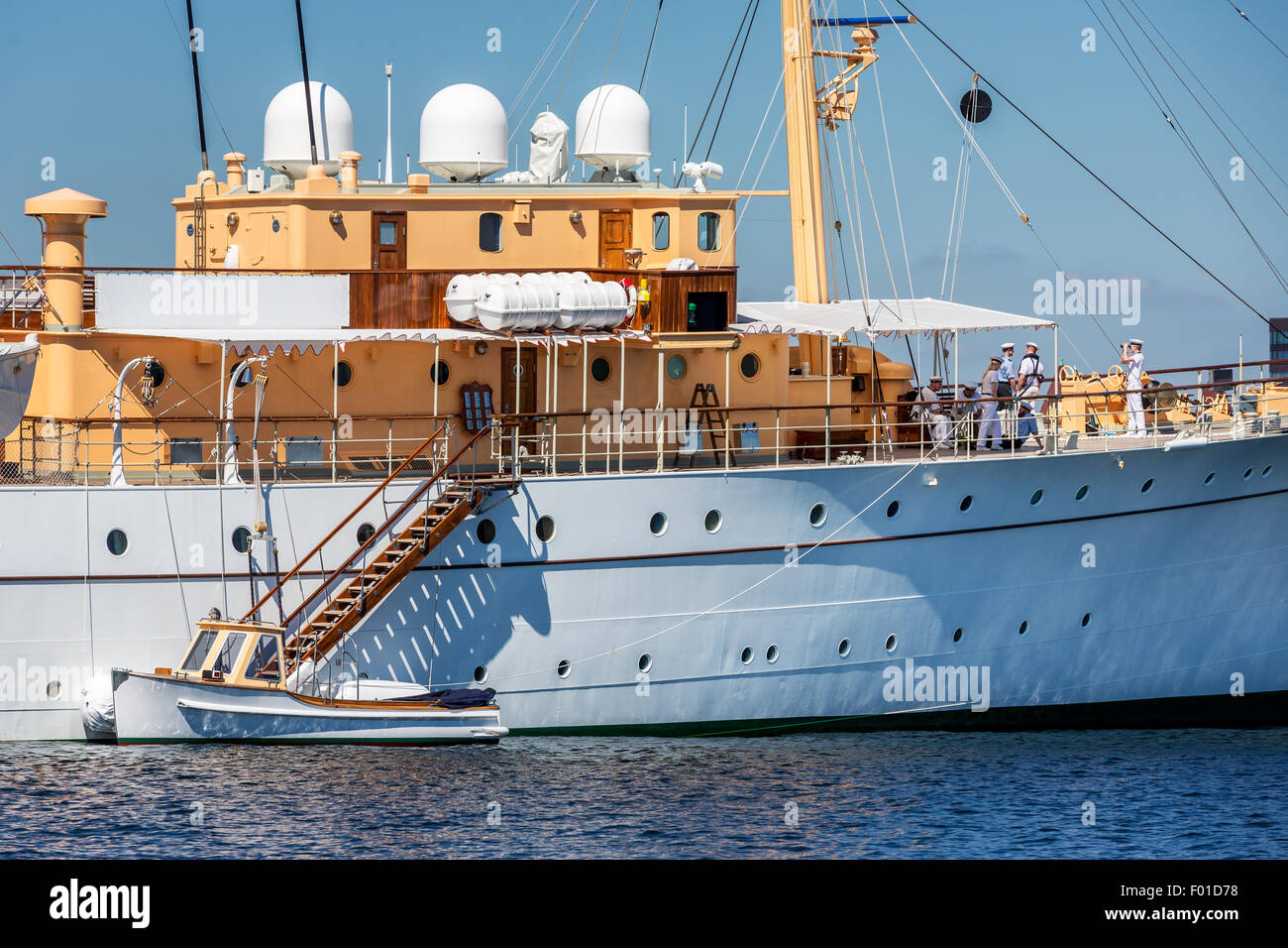 The Royal Yacht Dannebrog, Copenhagen, Denmark Stock Photo