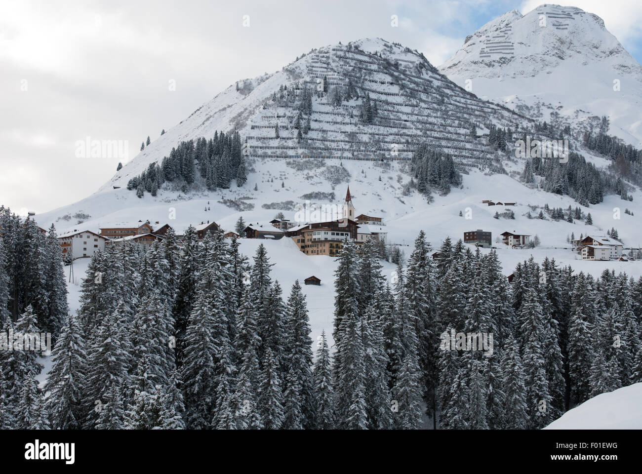 The picturesque village of Warth, in Austria Stock Photo Alamy