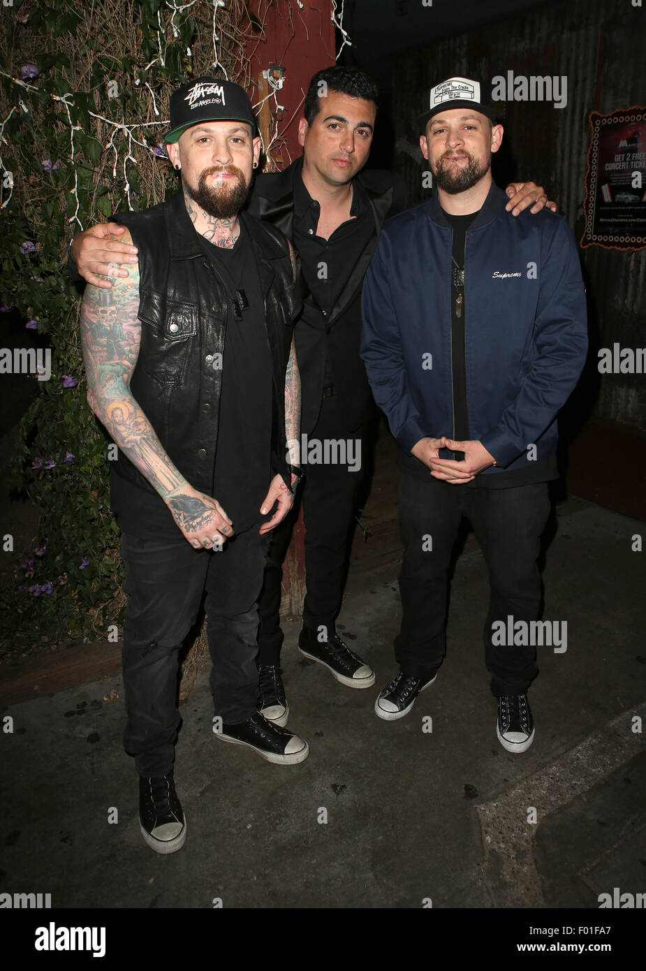 The Imagine Ball presented by John Terzian & Randall Kaplan benefiting Imagine LA - Inside  Featuring: Benji Madden, John Terzian, Joel Madden Where: West Hollywood, California, United States When: 04 Jun 2015 Stock Photo