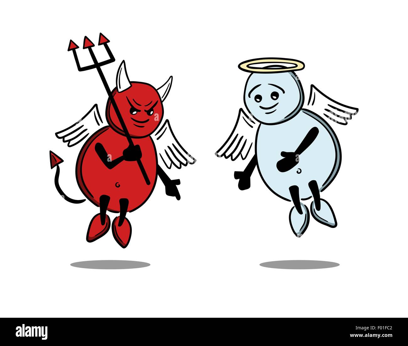 Angel versus devil Stock Vector Images - Alamy