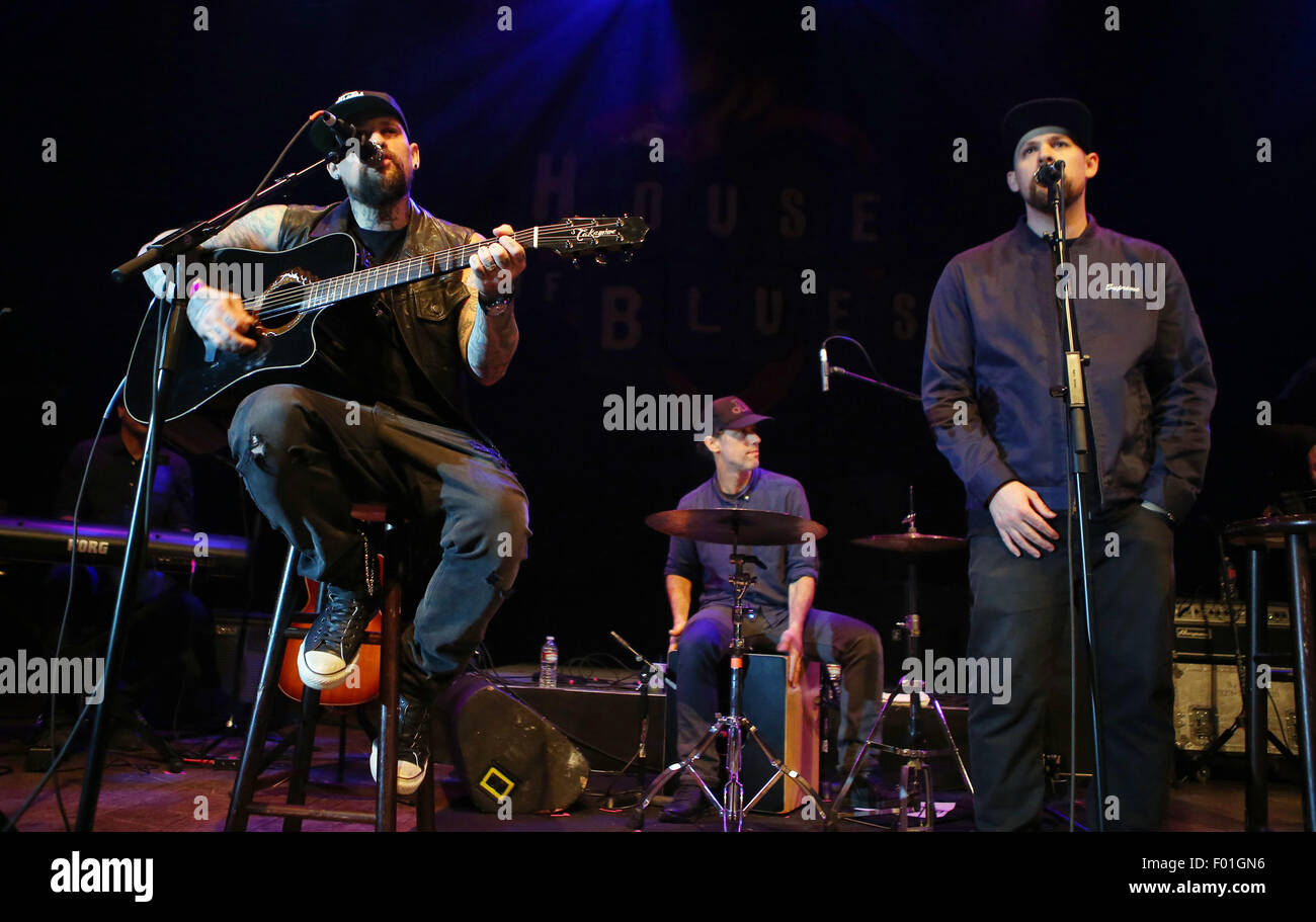 The Imagine Ball presented by John Terzian & Randall Kaplan benefiting Imagine LA - Inside  Featuring: Benji Madden, Joel Madden Where: West Hollywood, California, United States When: 04 Jun 2015 Stock Photo