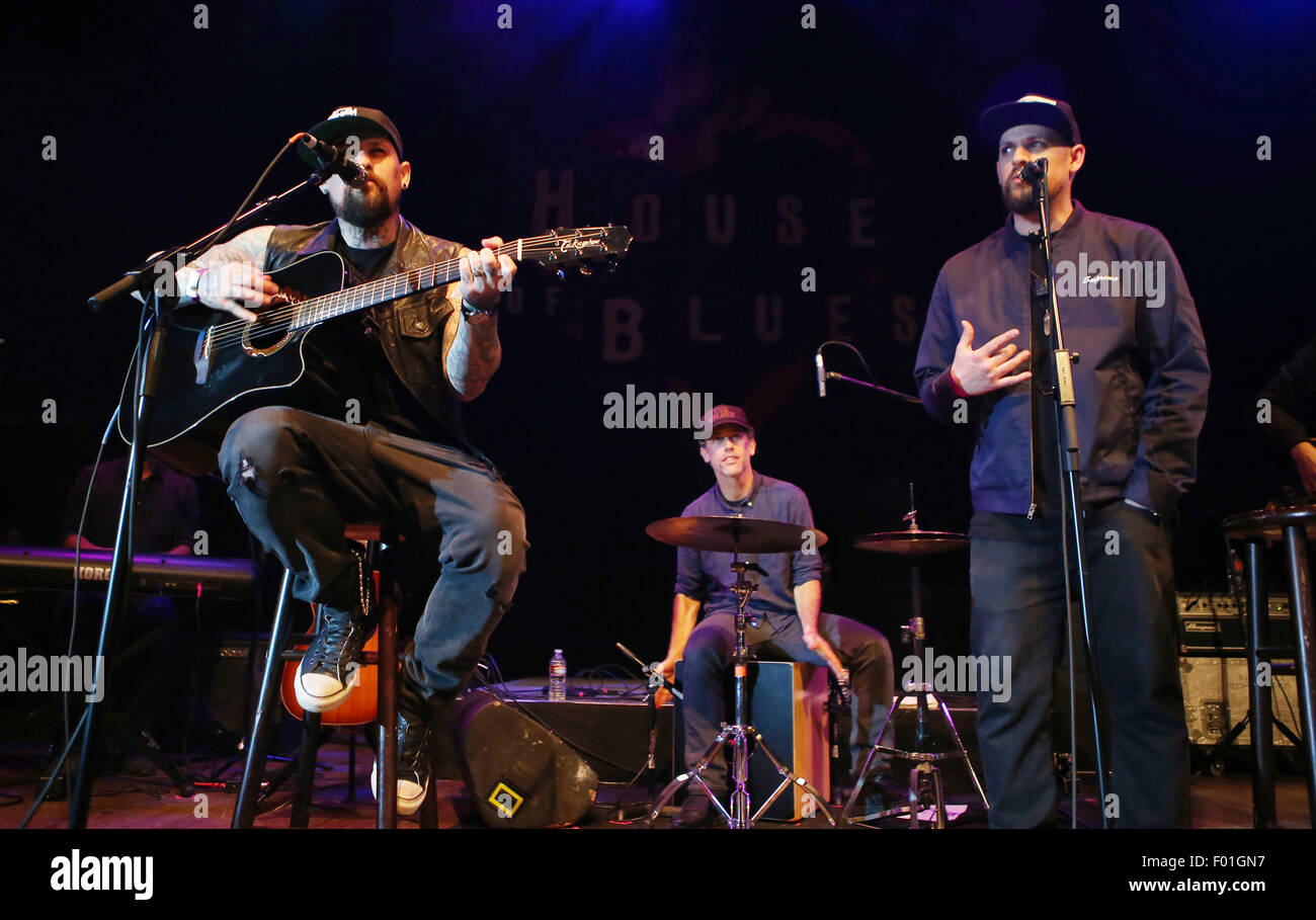 The Imagine Ball presented by John Terzian & Randall Kaplan benefiting Imagine LA - Inside  Featuring: Benji Madden, Joel Madden Where: West Hollywood, California, United States When: 04 Jun 2015 Stock Photo