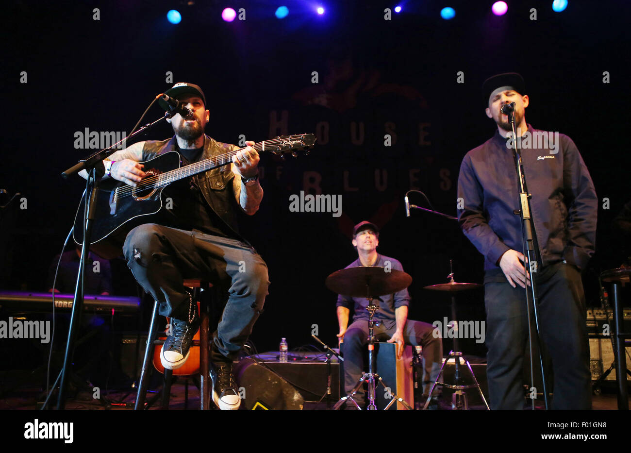 The Imagine Ball presented by John Terzian & Randall Kaplan benefiting Imagine LA - Inside  Featuring: Benji Madden, Joel Madden Where: West Hollywood, California, United States When: 04 Jun 2015 Stock Photo