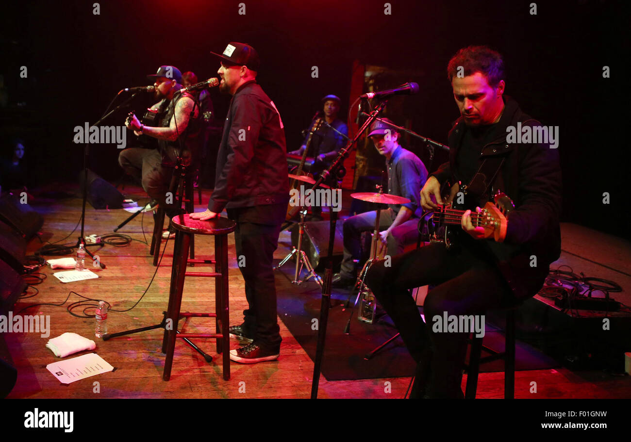 The Imagine Ball presented by John Terzian & Randall Kaplan benefiting Imagine LA - Inside  Featuring: Benji Madden, Joel Madden Where: West Hollywood, California, United States When: 04 Jun 2015 Stock Photo