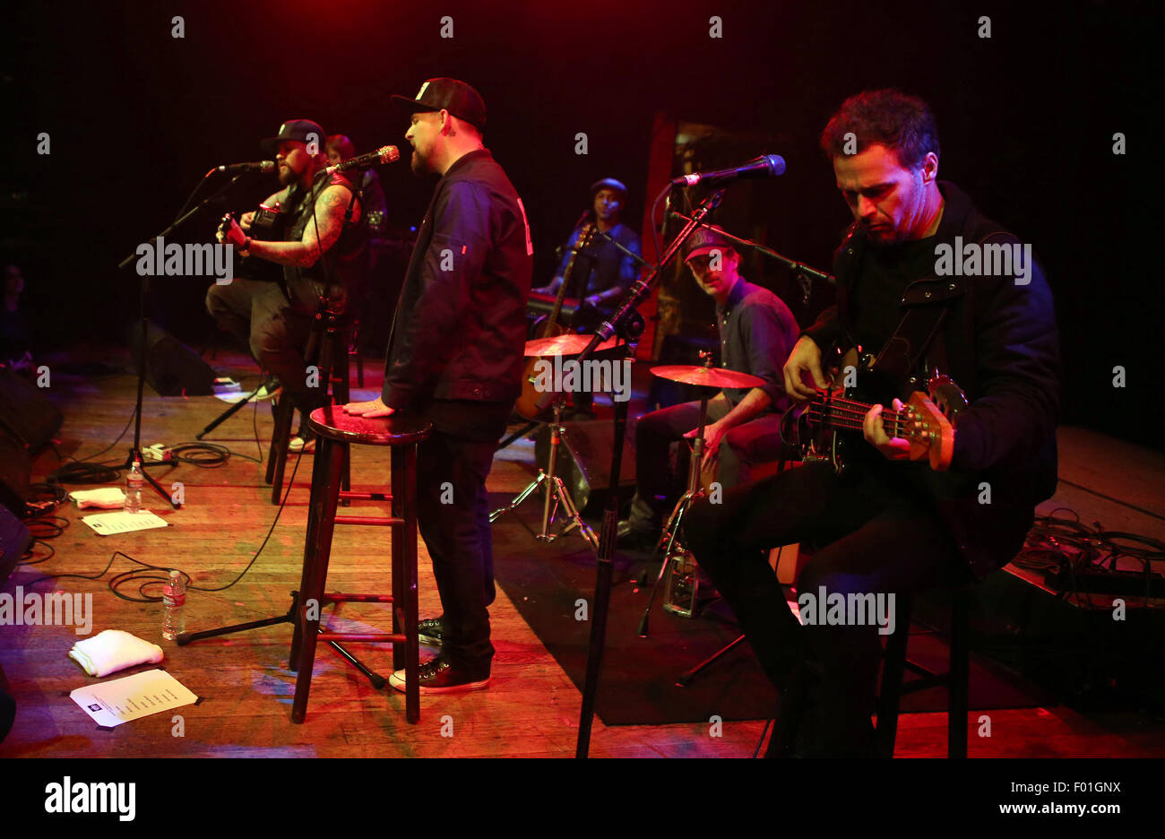 The Imagine Ball presented by John Terzian & Randall Kaplan benefiting Imagine LA - Inside  Featuring: Benji Madden, Joel Madden Where: West Hollywood, California, United States When: 04 Jun 2015 Stock Photo