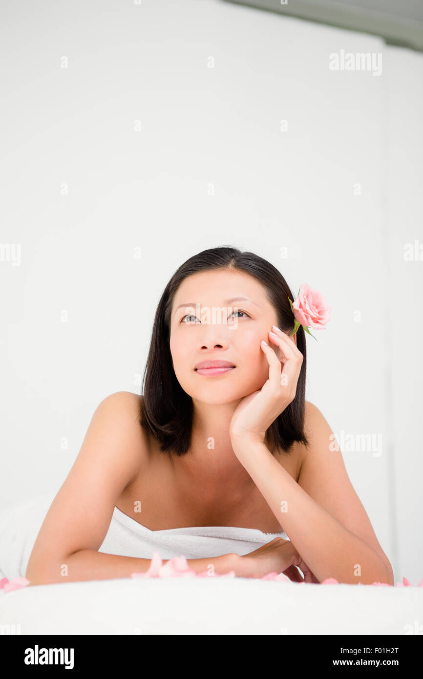 Relaxed healthy woman arms hi-res stock photography and images - Alamy