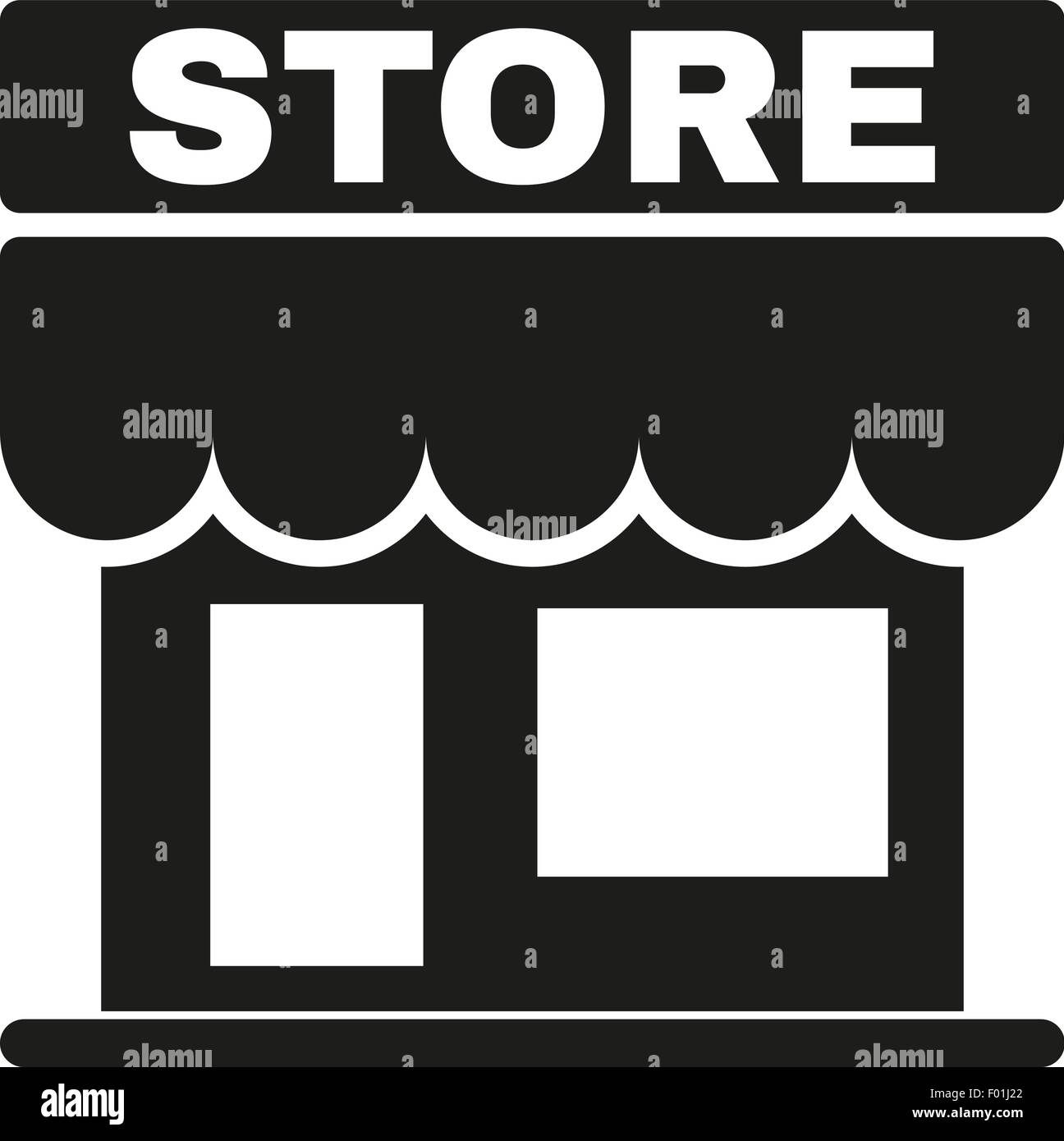 The store icon. Shop and retail, market symbol. Flat Stock Vector Art