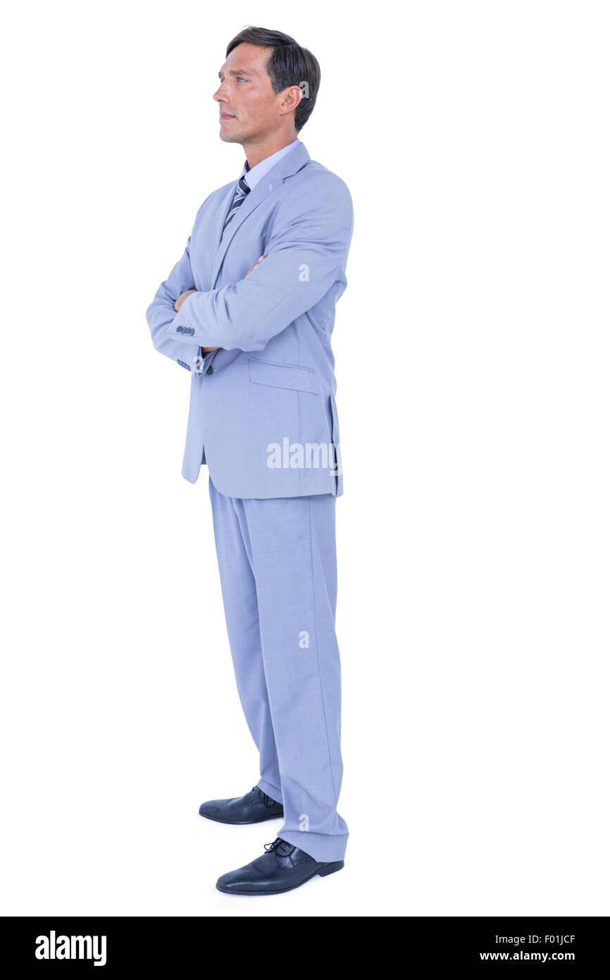 Mature handsome businessman using Cut Out Stock Images & Pictures - Alamy