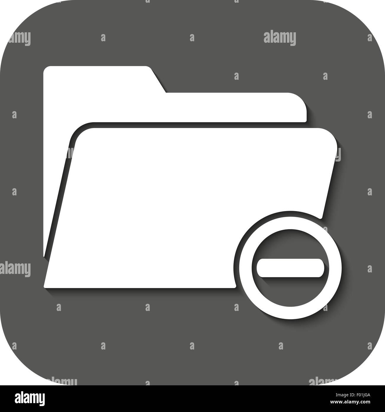 The remove from folder icon. Data and directory, archive, storage ...