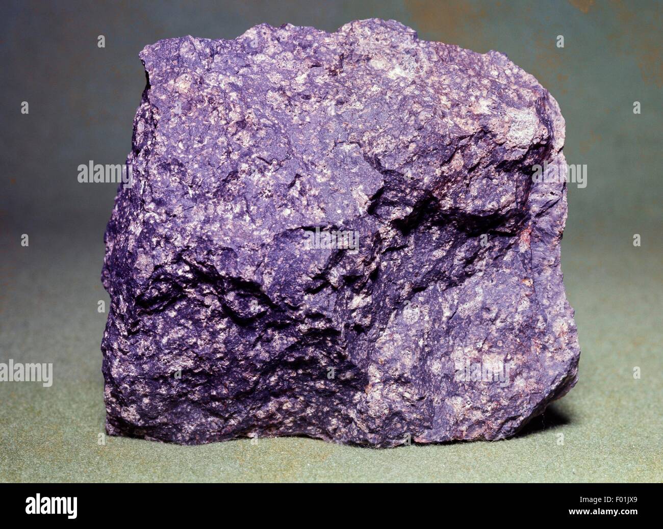 Andesite, extrusive igneous rock. Stock Photo