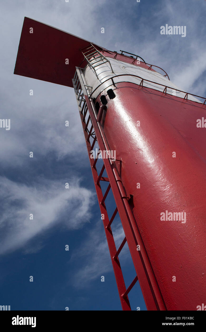 The red chimney of a ferry boat Stock Photo - Alamy