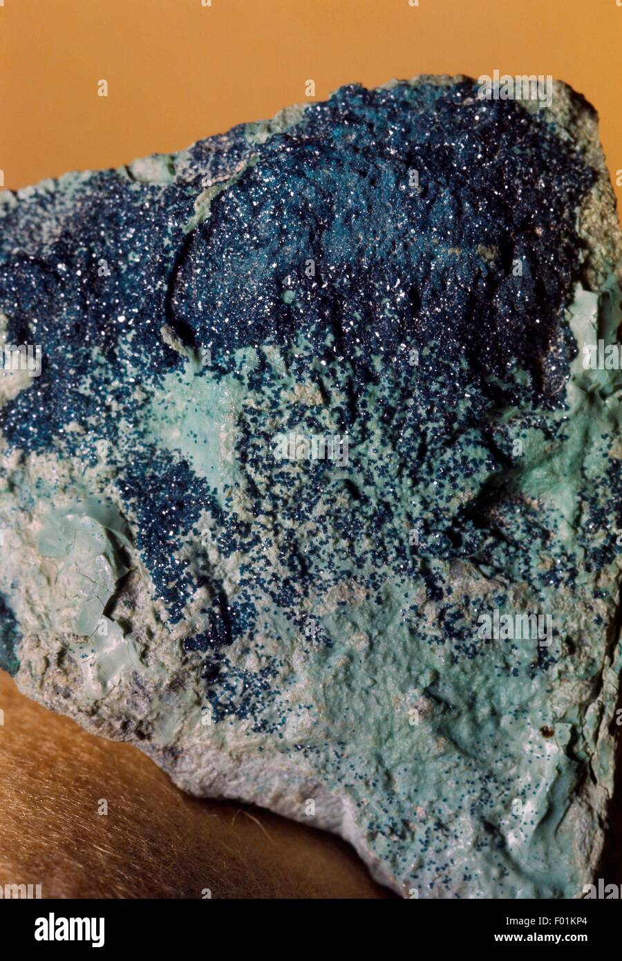 Cornetite, phosphate. Stock Photo