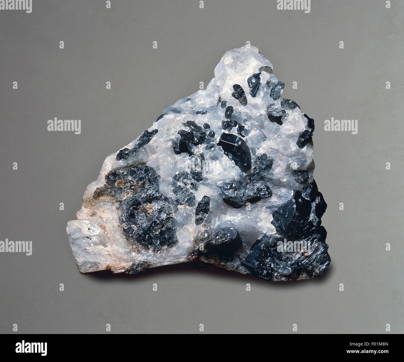 Minerals: Hornblend (Calcium Sodium Magnesium Iron Aluminum Silicate