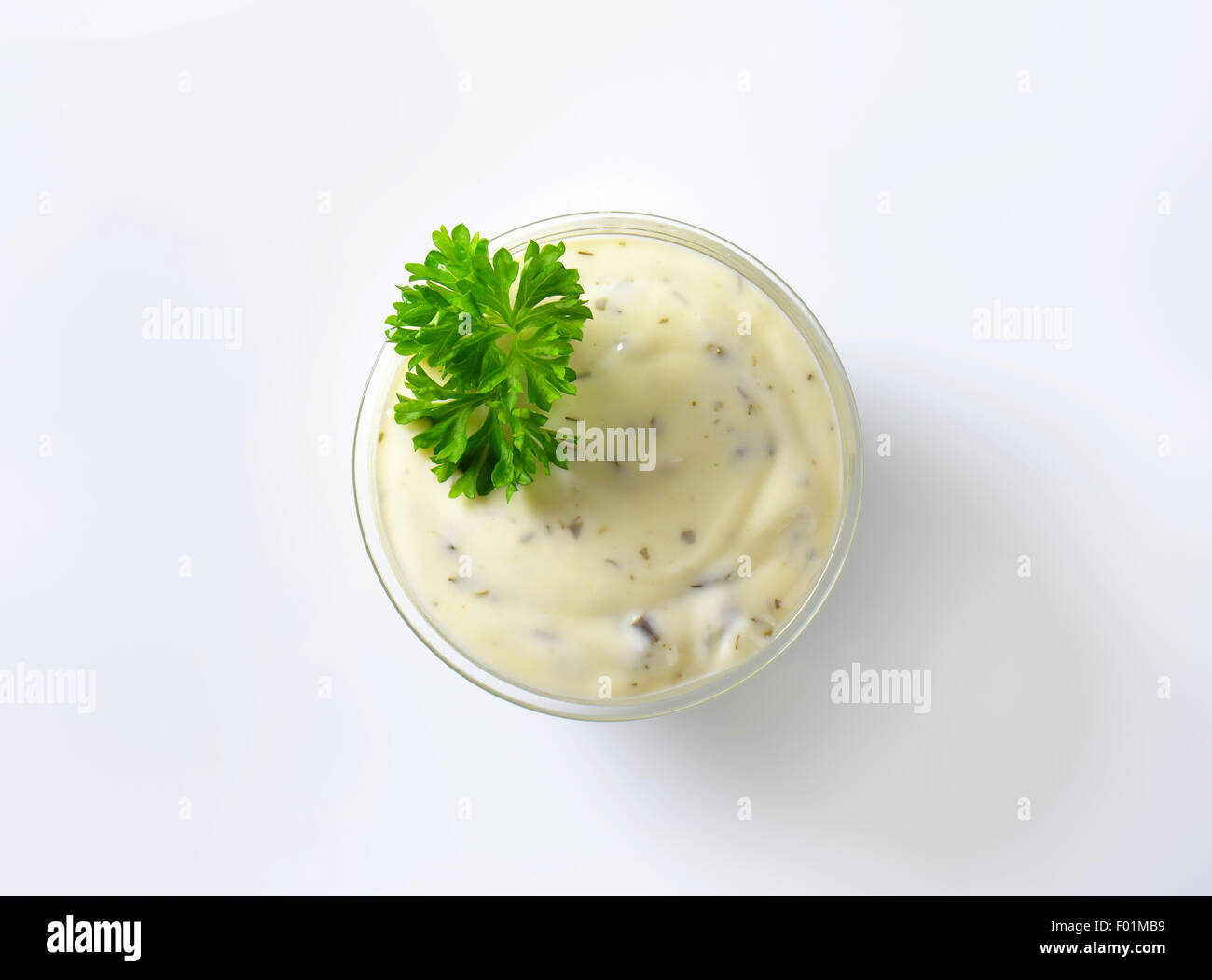 Bowl of mayonnaise dressing sauce Stock Photo Alamy