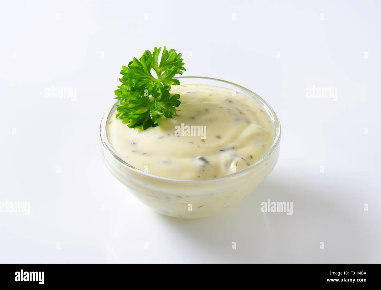 Bowl of mayonnaise dressing sauce Stock Photo Alamy