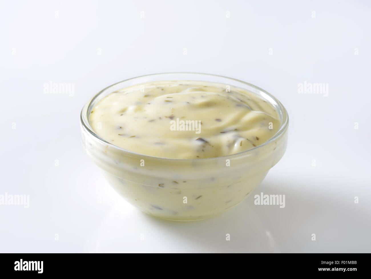 Bowl of mayonnaise dressing sauce Stock Photo Alamy