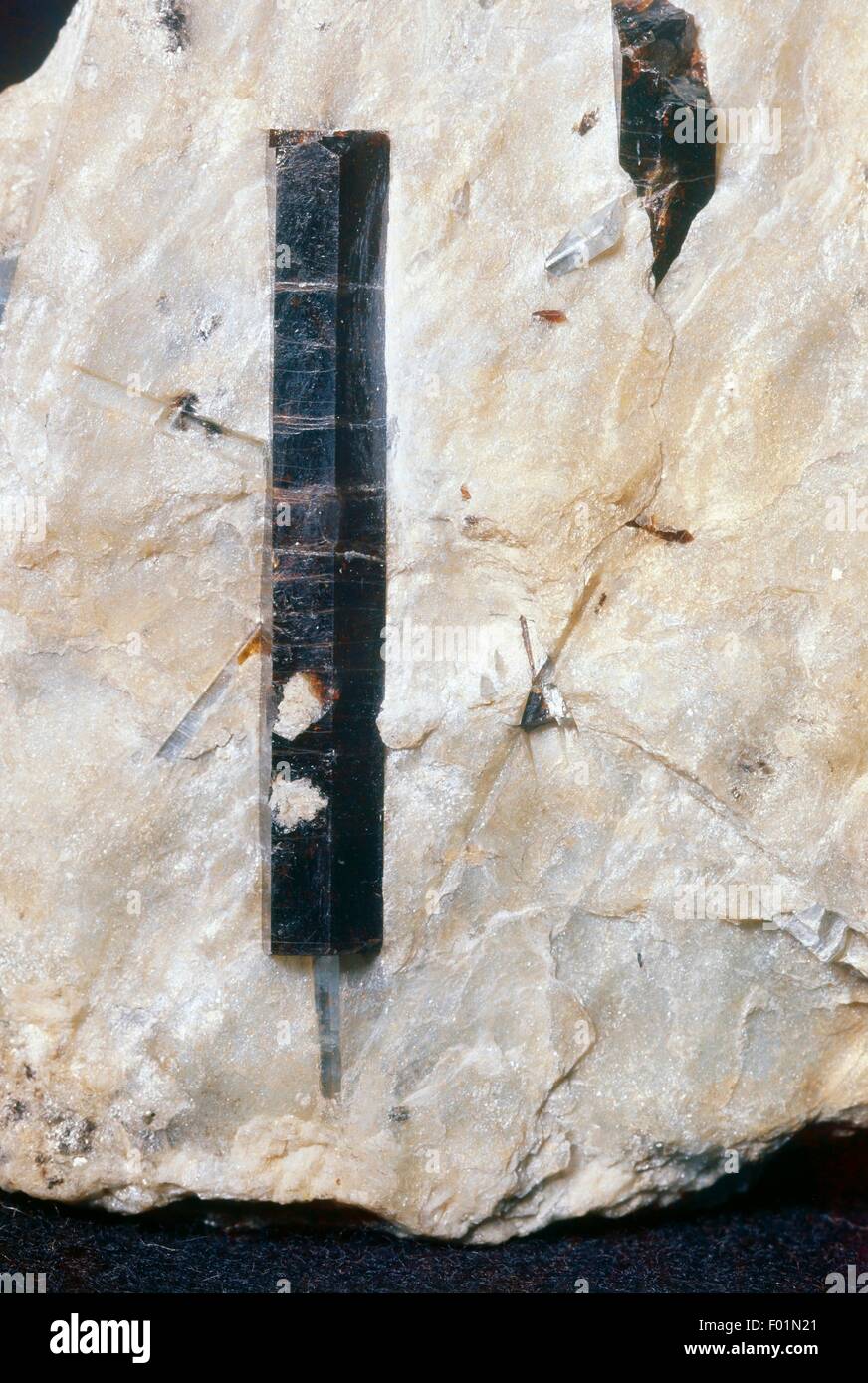 Staurolite, silicate. Stock Photo
