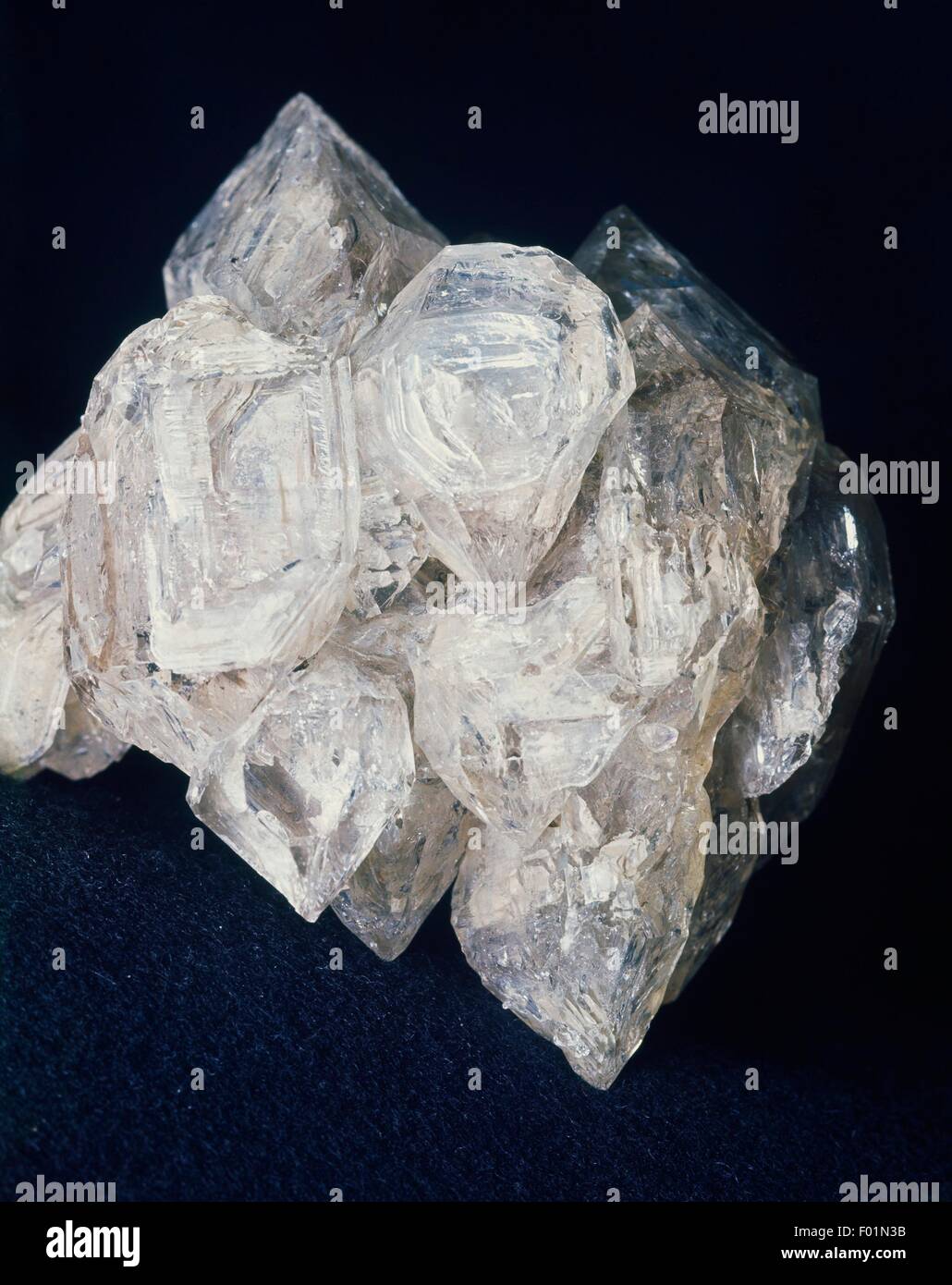 Elestial Quartz or Heavenly Quartz, oxide. Stock Photo