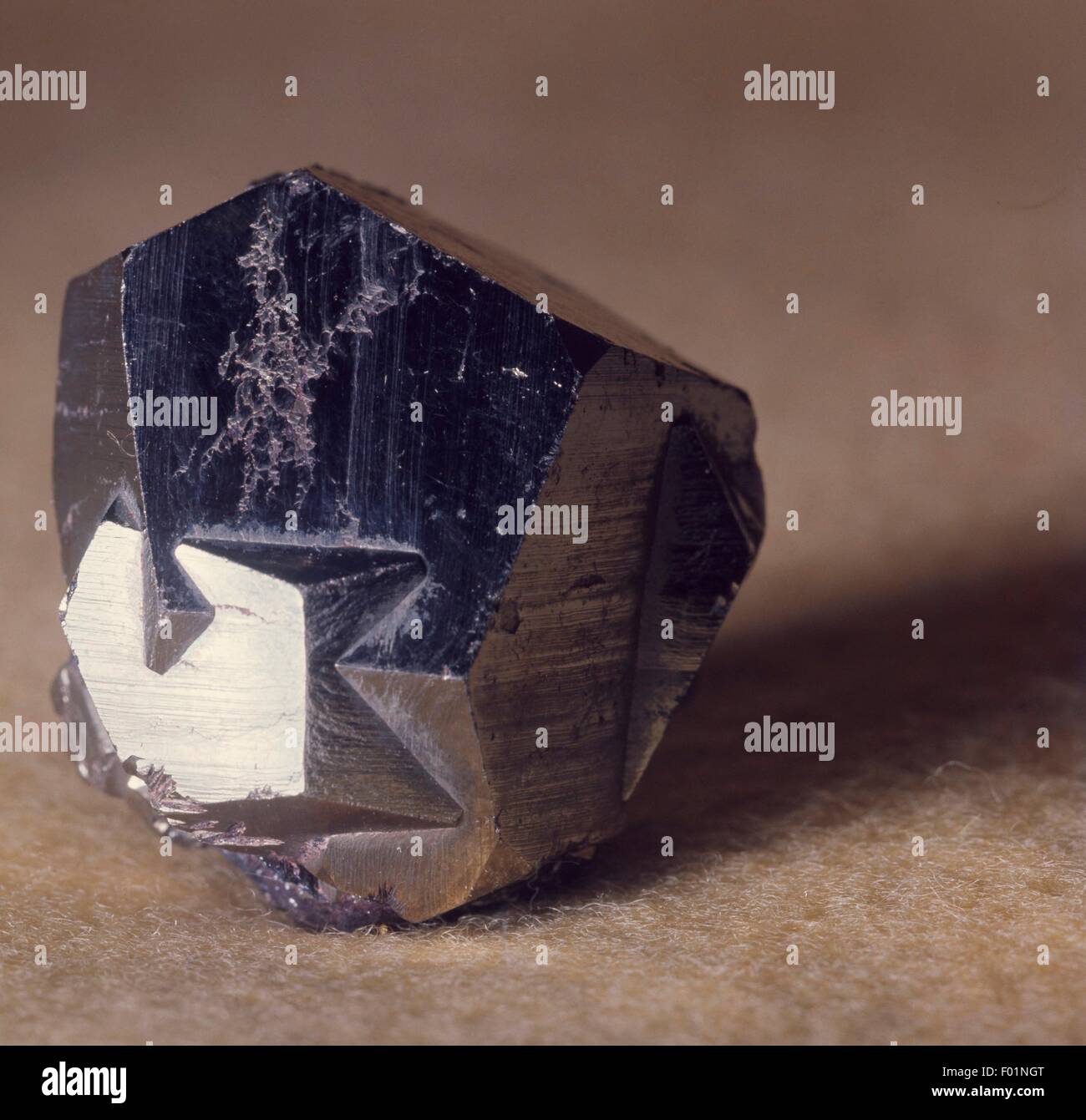 Geminated Pyrite iron cross, sulphide Stock Photo Alamy