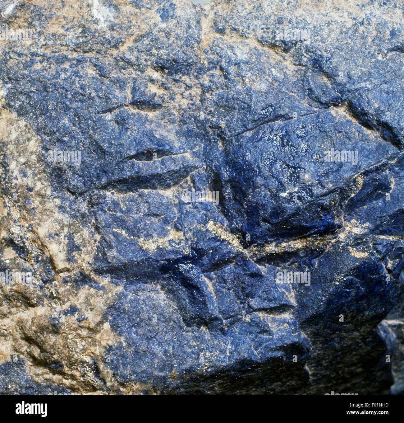 Lapis lazuli, silicate, from Iran. Stock Photo