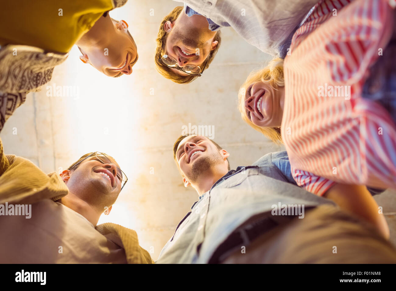 Business team standing in circle Stock Photo - Alamy
