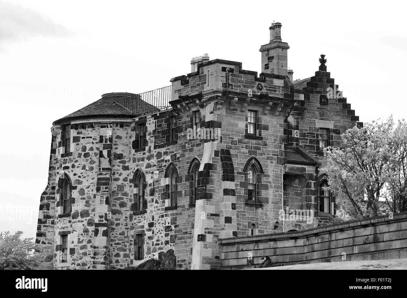 Old Observatory House (the Old City Observatory) on Calton Hill, Edinburgh, Scotland UK Stock Photo