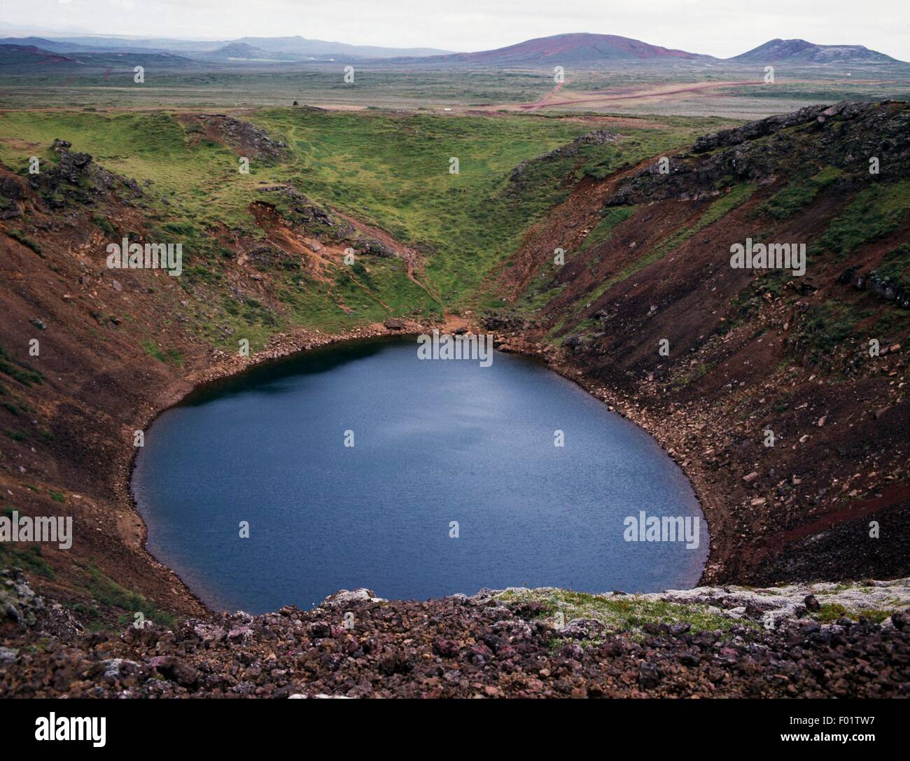 Kino crater lake in Grimsnes, Iceland. Stock Photo