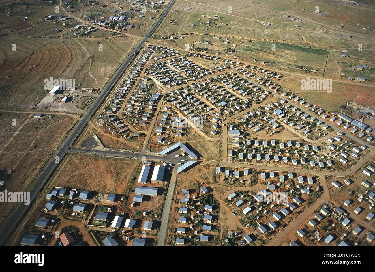 Aerial view of Maseru, Lesotho Stock Photo