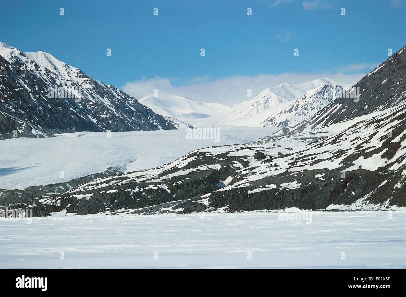 Bylot Island at the northern tip of Baffin Island, Nunavut Territory, Canada. Stock Photo