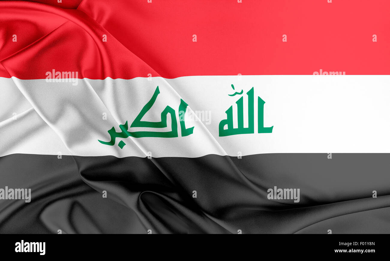 Iraq Flag. Stock Photo